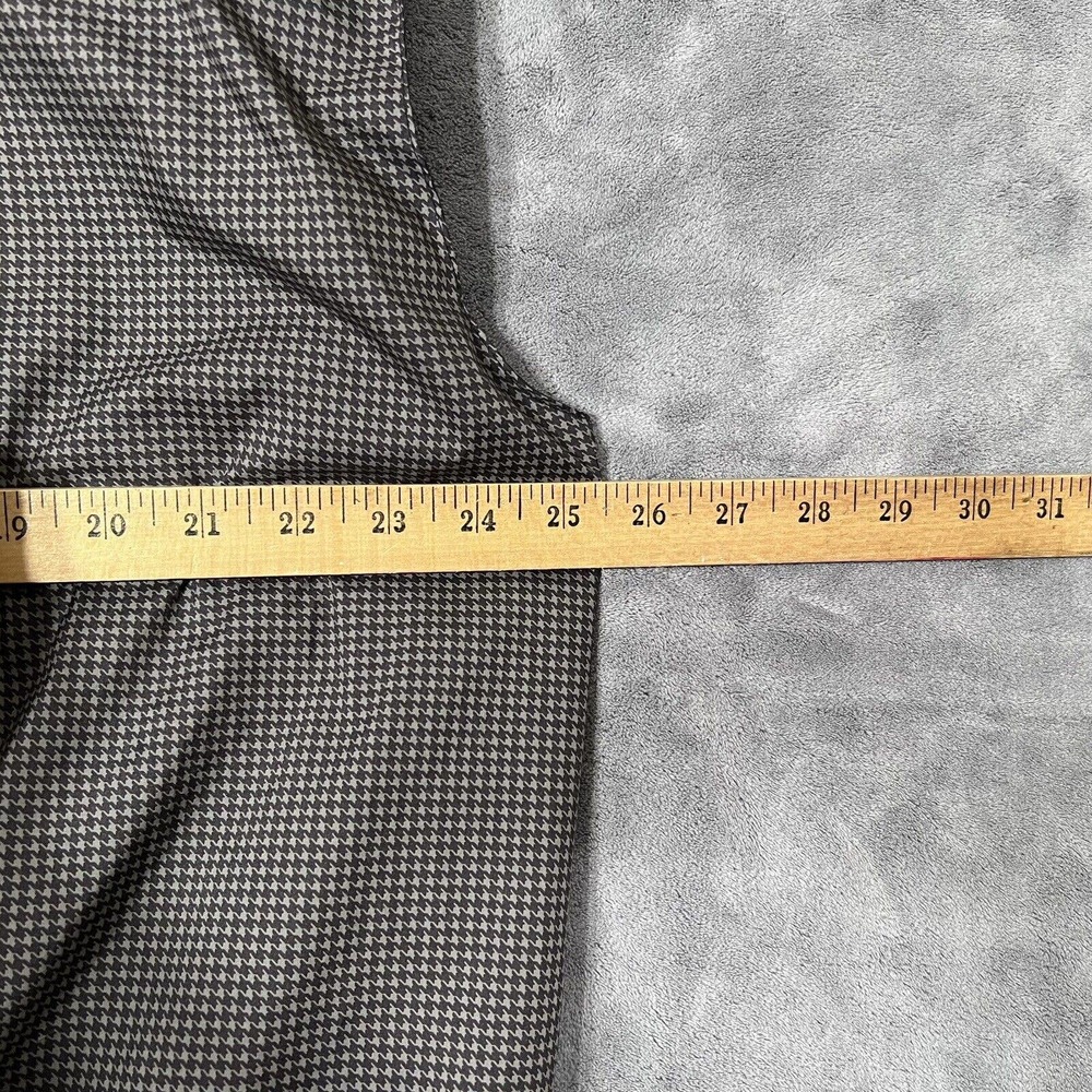 FootJoy DryJoys Mens Golf Rain Vest Large Gray Houndstooth Zip Snap Lined - Picture 4 of 12